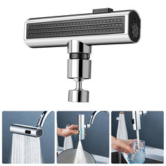 GentleFlow+ ™ | Waterfall Kitchen Faucet  Outlet Splash Proof Universal Rotating Bubbler Multifunctional Water Nozzle Extension Kitchen Gadgets
